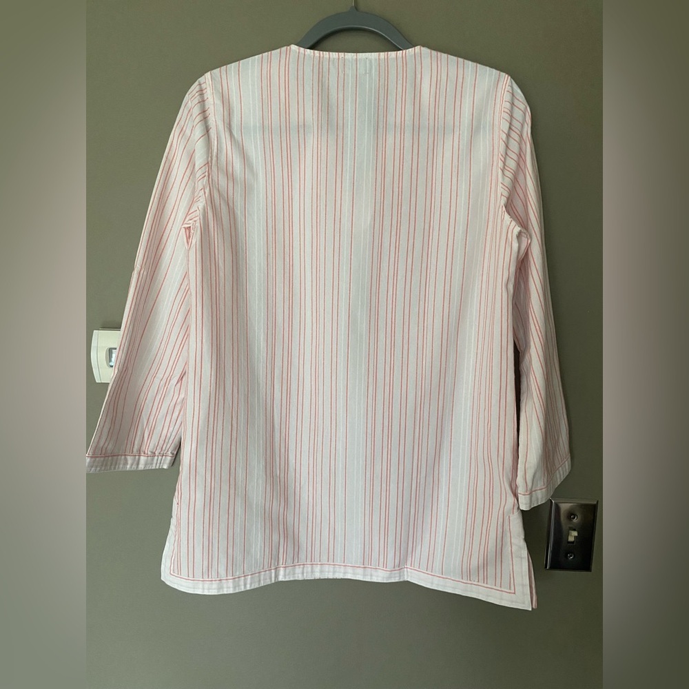 NWT UNTUCKit Durfort Women’s Boho Peasant Striped Tunic Shirt Sz 6 - Picture 3 of 8